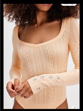 NWOT Free People Intimately Free Body à Manchettes Such A Dreamer  Body Suit M